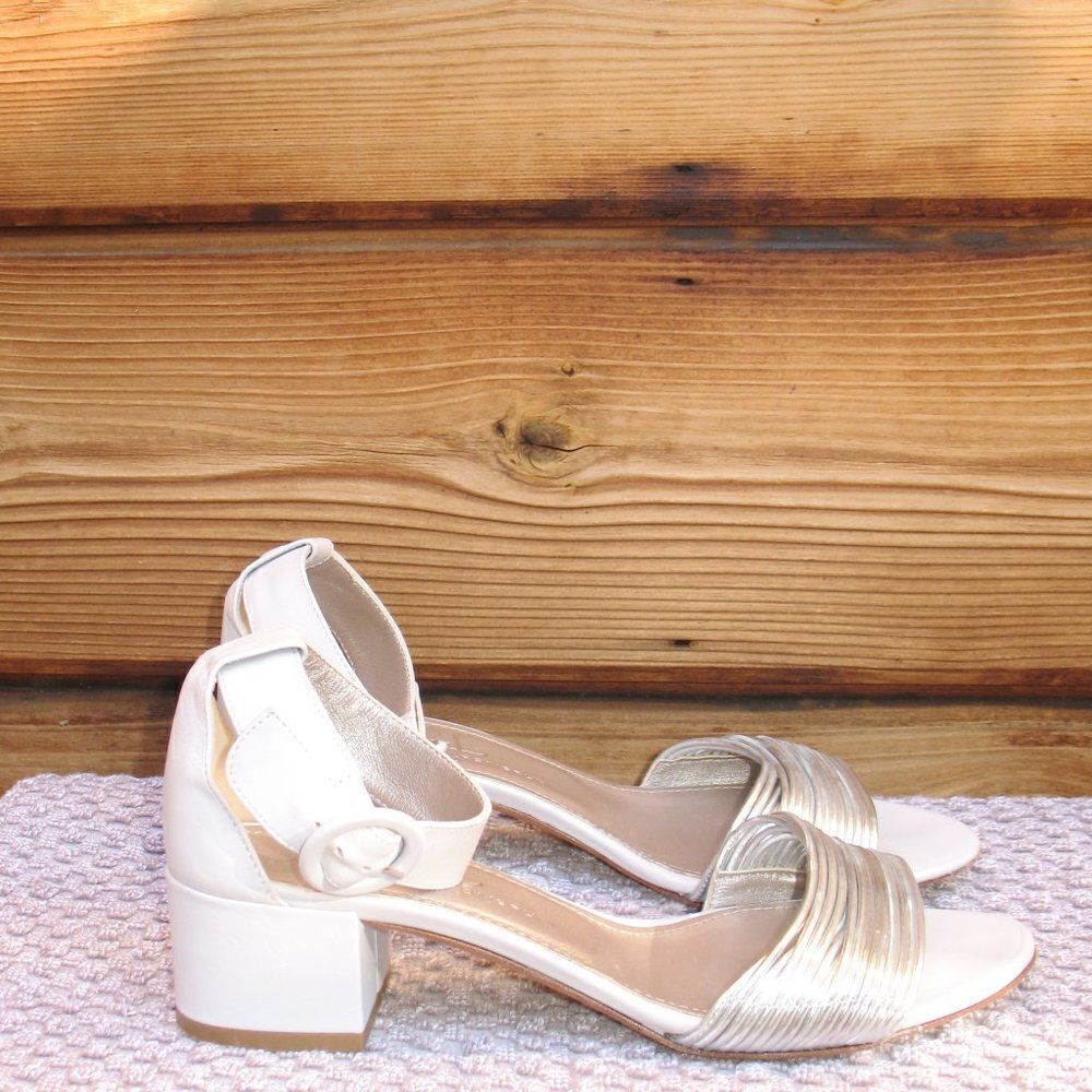 AGL Silver Block Heel Sandals - Picture 3 of 9